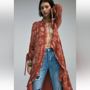 Free People Lara Doublecloth Duster S Cedar Combo – Cozy Fall Layer
